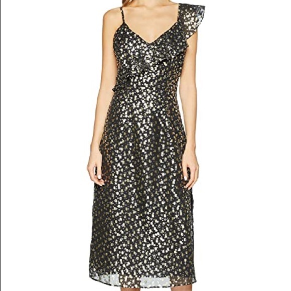 warehouse star print dress